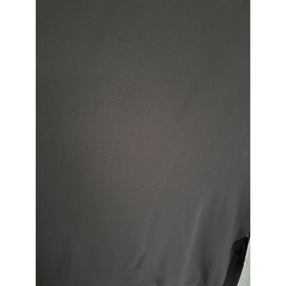 Womens Eileen Fisher 100% Silk Black Short Sleeve V-Neck High Lo Blouse size XL - Picture 2 of 6